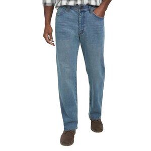 Wrangler Men's 34 X 34 Relaxed Fit Jeans Straight Leg Stretch Denim N0072